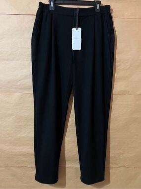 Varley | NWT Perrie Tapered Trouser 26" Pants Cord Sweat High Rise Black Size L